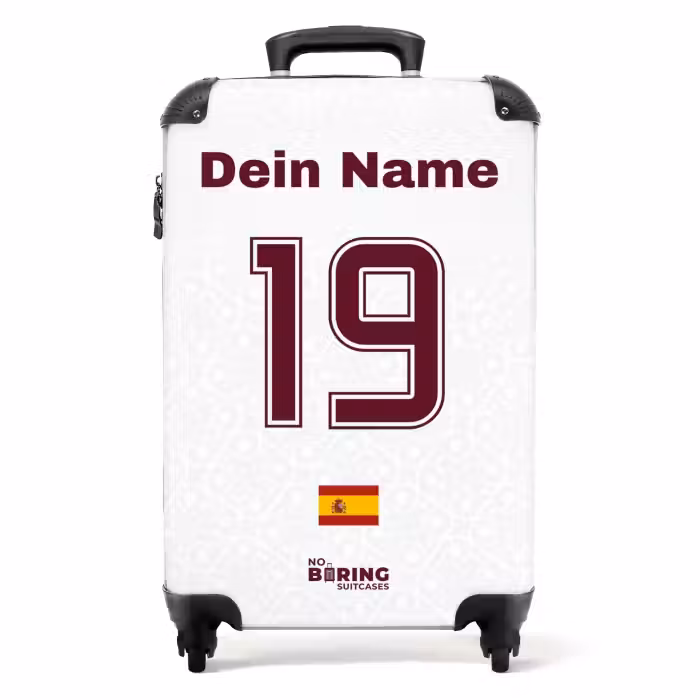 Koffer mit Name - Auswärtstrikot von Spanien