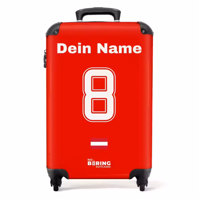 Koffer mit Name - Österreich-Heimtrikot