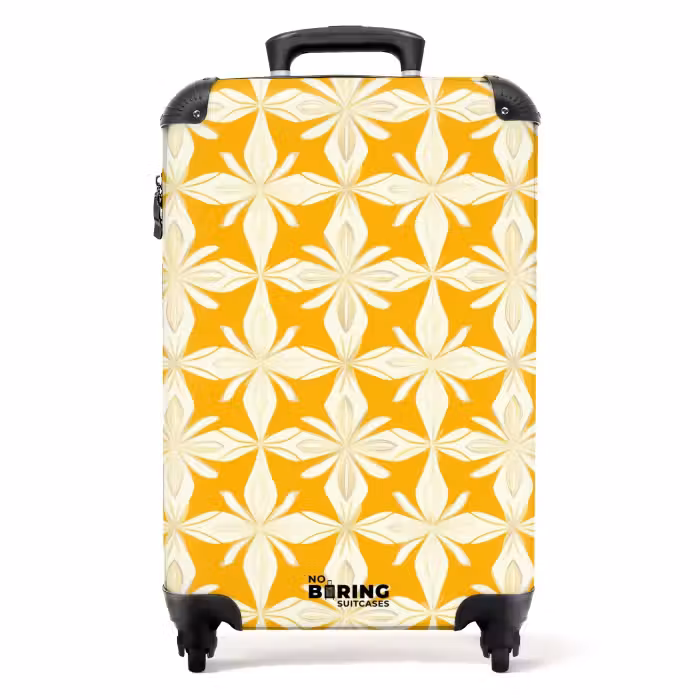 Koffer - Muster - Retro - Gelb