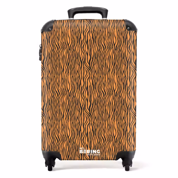 Koffer - Orangefarbenes Tigerstreifenmuster