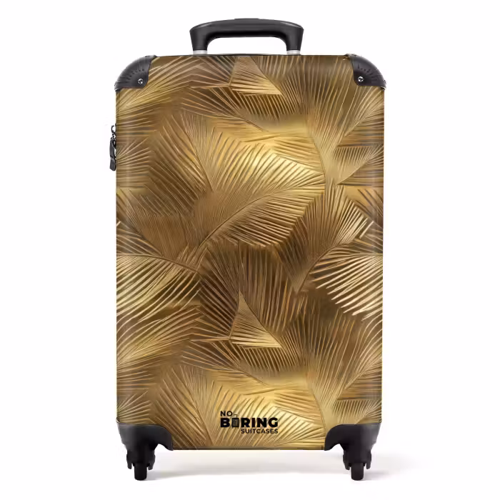 Koffer - Palme - Fächer - Gold
