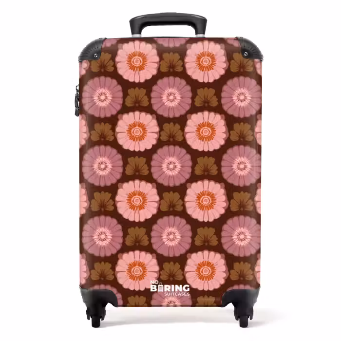 Koffer - Retro - Gänseblümchen - Rosa