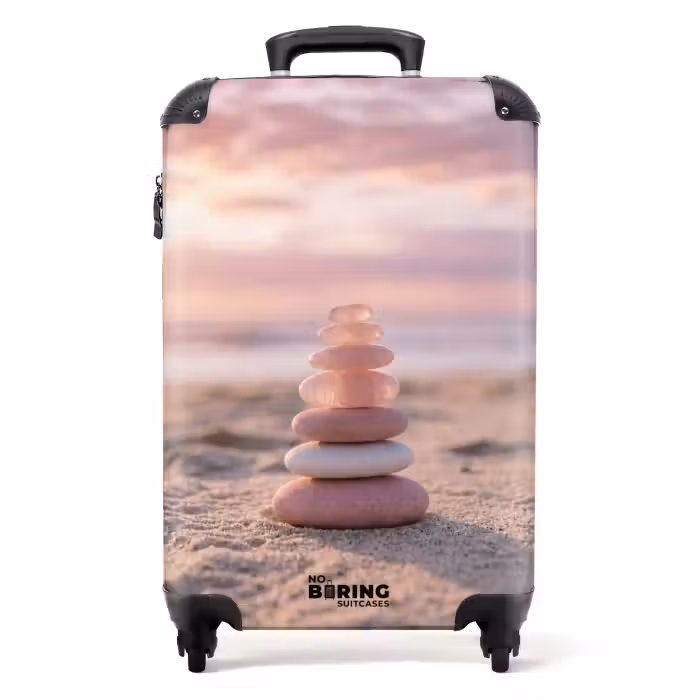 Koffer - Steine - Sand - Rosa