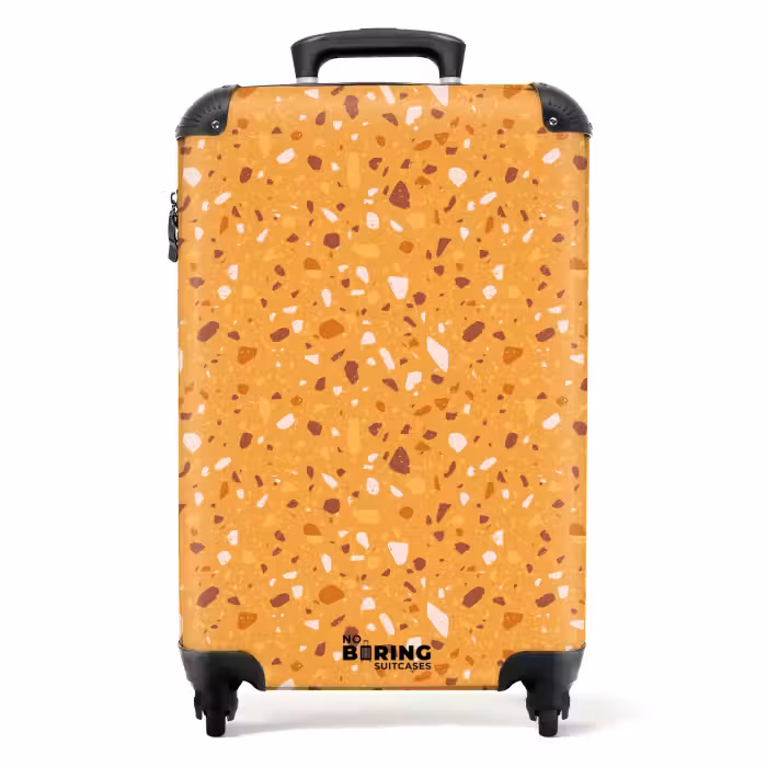 Koffer - Terrazzo-Muster mehrfarbig gelb