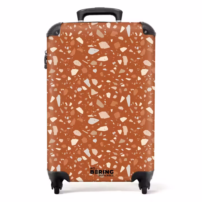 Koffer - Terrazzo-Muster mehrfarbig Terrakotta