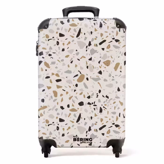 Koffer - Terrazzo-Muster naturbeige