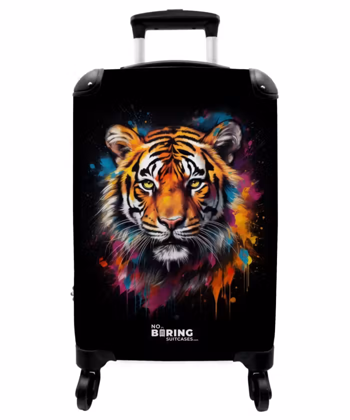 Koffer - Tiger als Straßenkunstwerk