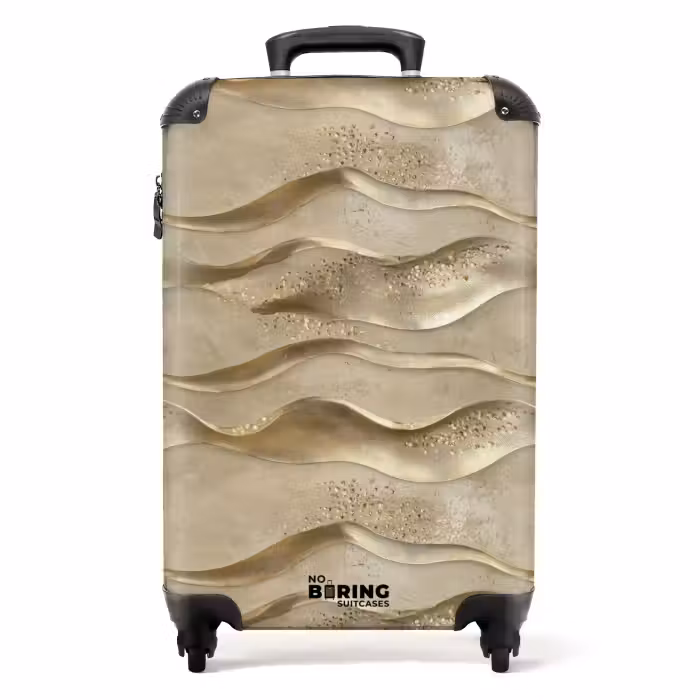 Koffer - Wellen - Muster - Gold