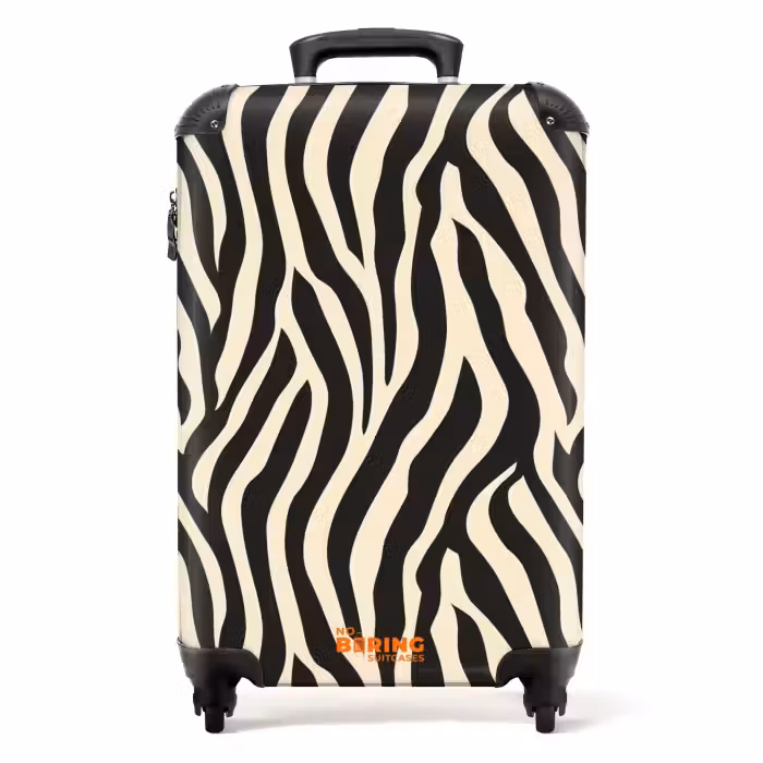 Koffer - Zebra - Druck - Klassisch - Schwarz