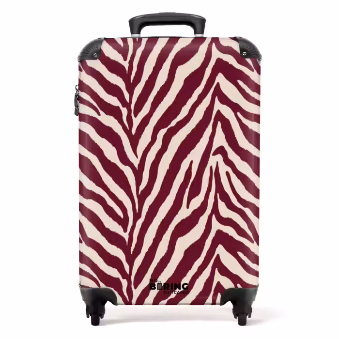 Koffer - Zebra - Motiv - Bordeaux - Rot