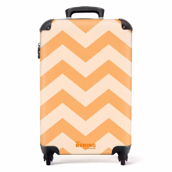 Koffer - Zickzack-Muster in Orange