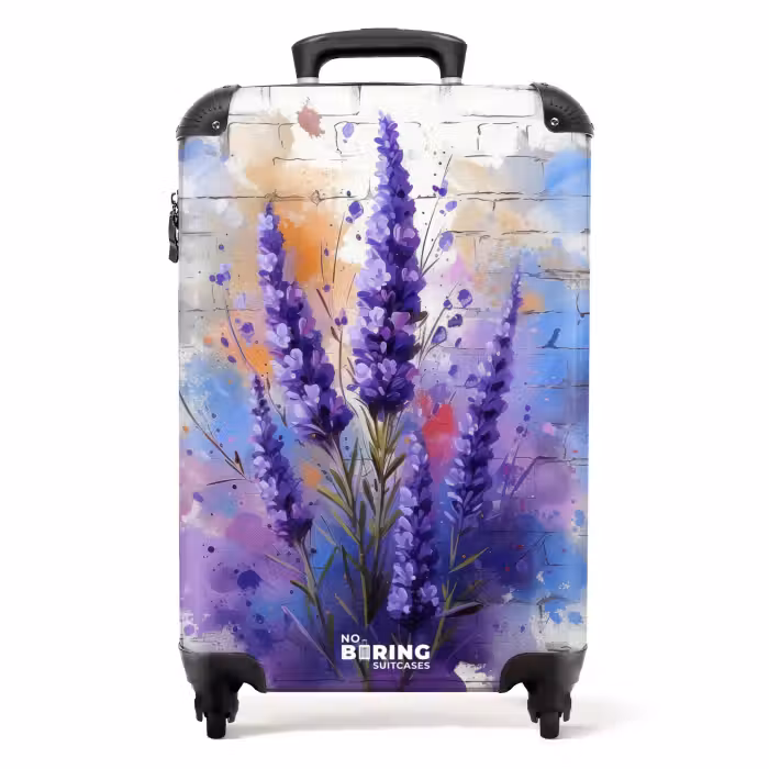Koffer - Lila-Lavendel im Graffiti-Stil