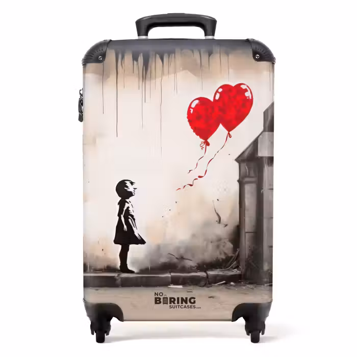 Koffer - Mädchen mit Luftballons