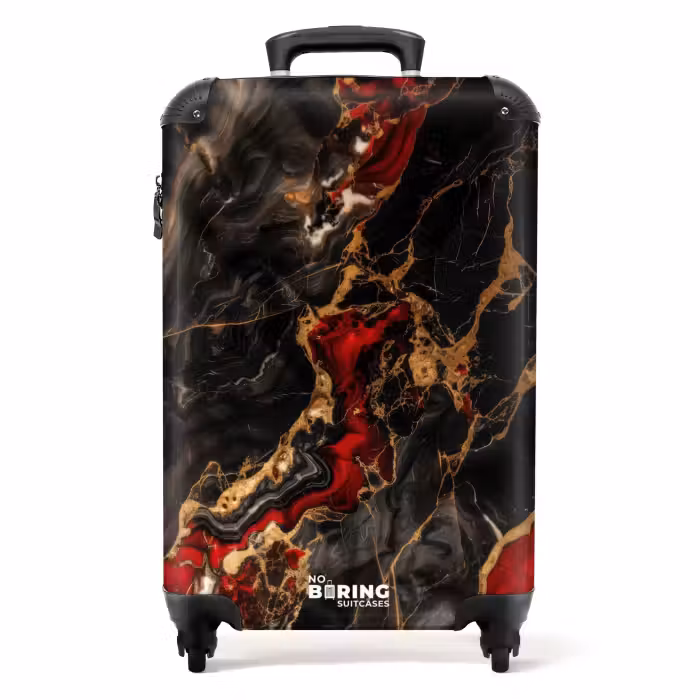 Koffer - Marmor - Feuer und Gold in Marmor