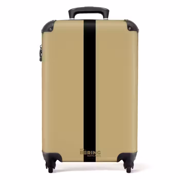 Koffer - Minimal - Goldbraun mit schwarzem Streifen