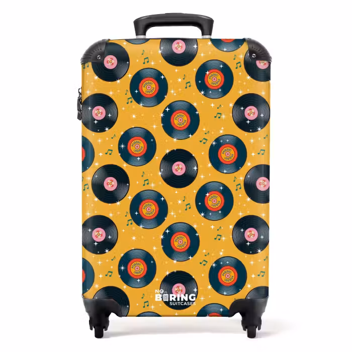 Koffer - Retro Disco Teller Muster bunt