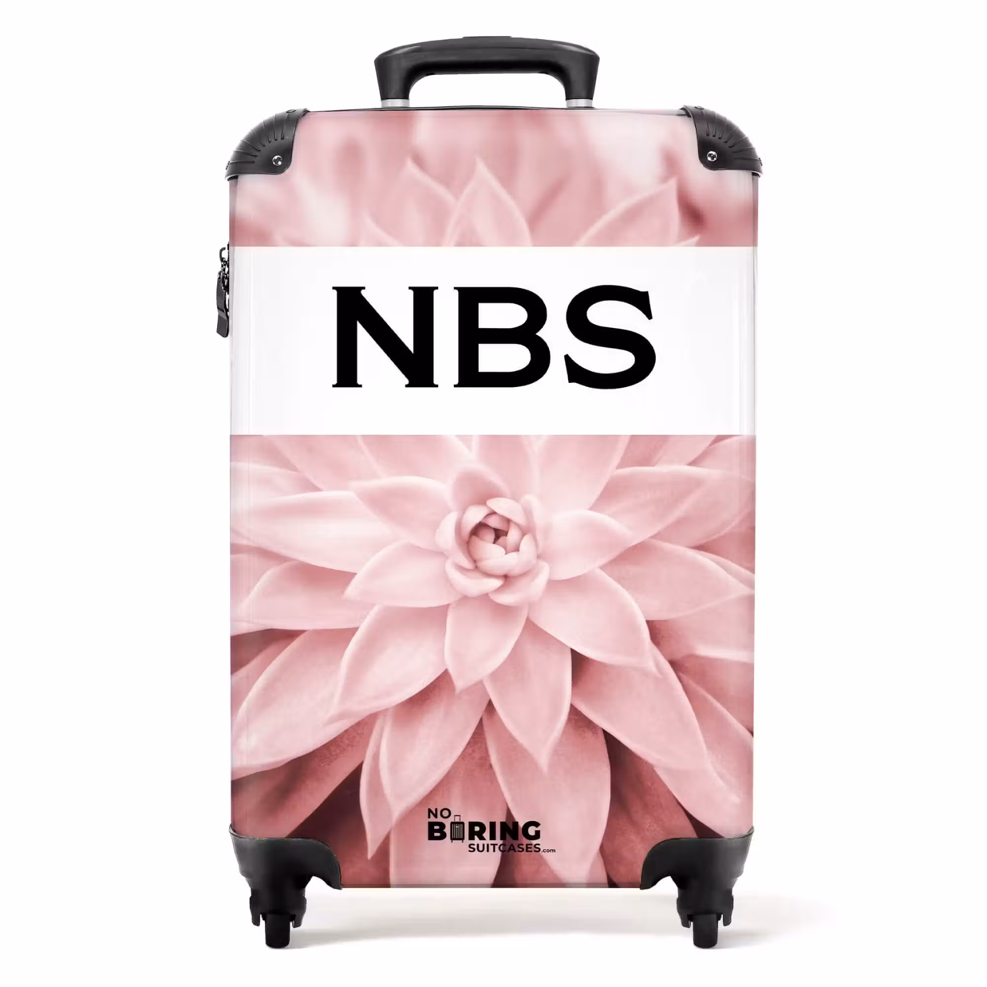Koffer mit Name - Rosa Blume