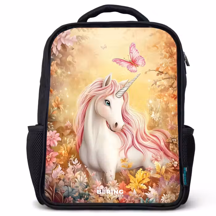 Kinderrucksack - Rosa - Einhorn - Schmetterling - Rosa - Mähne