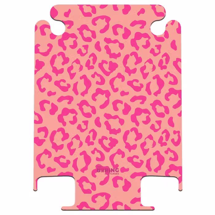 CaseSwap™ - Tiermuster - Koffer mit Pantherprint in Rosa und Korallenrosa