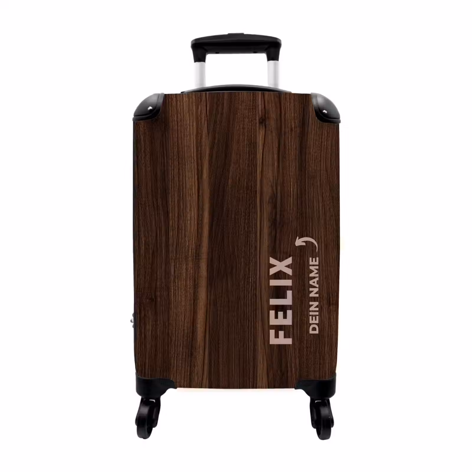 Koffer mit Name - Holz dunkelbraun — 1