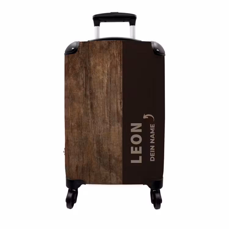 Koffer mit Name - Holz, mittelbraun — 1