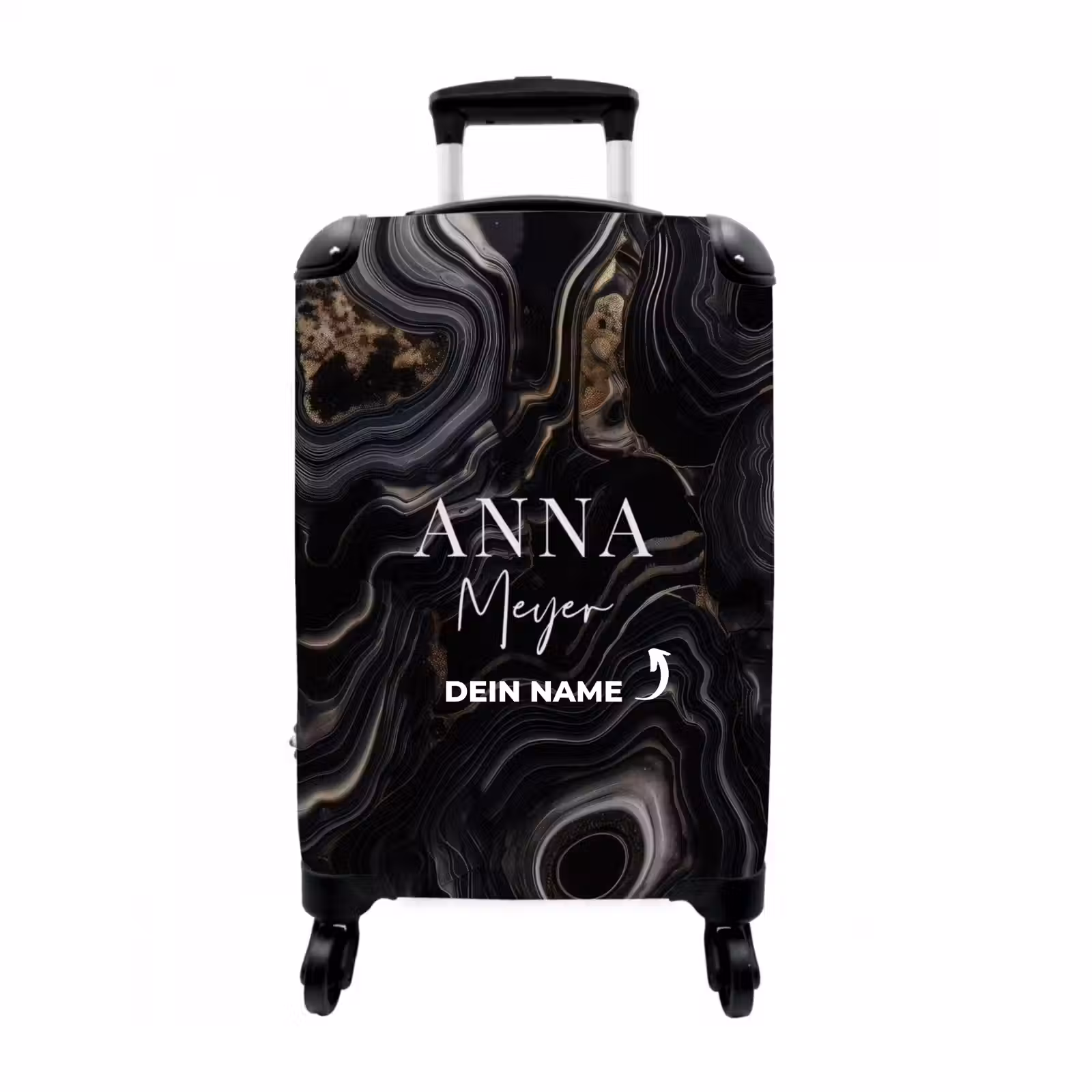Koffer mit Name - Achat Schwarz und Gold — 1