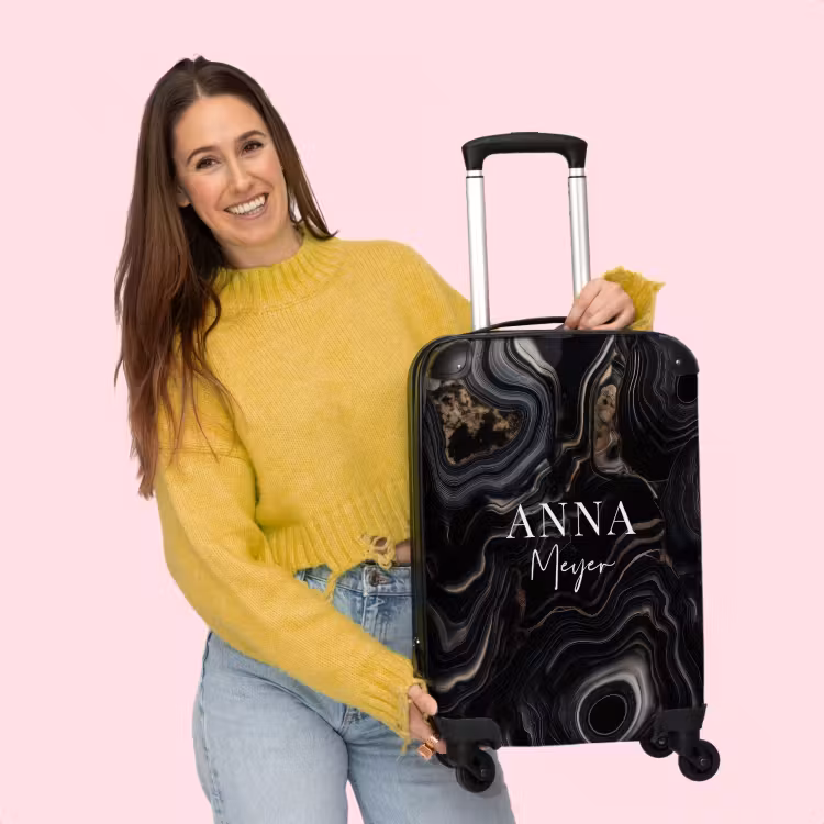Koffer mit Name - Achat Schwarz und Gold — 2