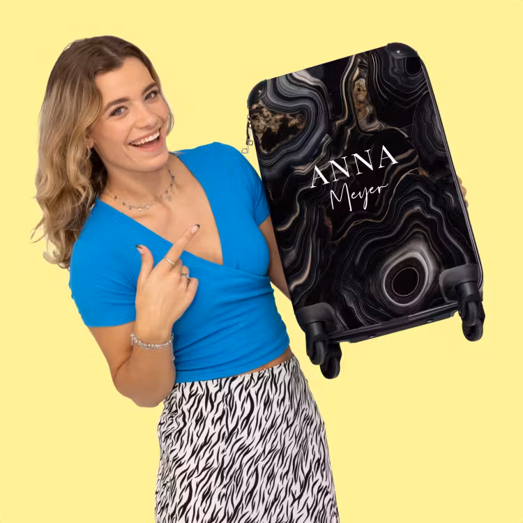 Koffer mit Name - Achat Schwarz und Gold — 4