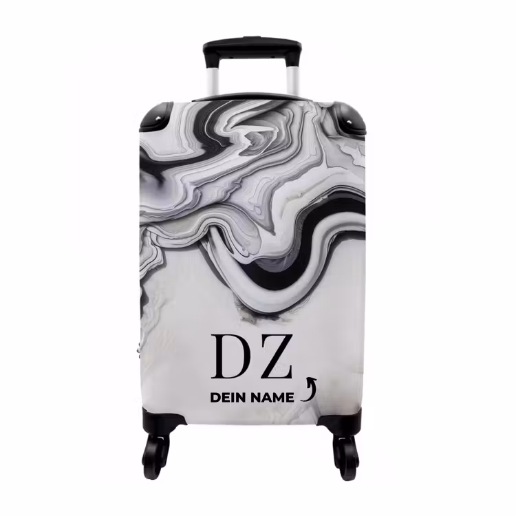 Koffer mit Name - Achat Schwarz und Weiß — 1