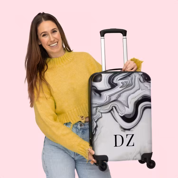 Koffer mit Name - Achat Schwarz und Weiß — 2