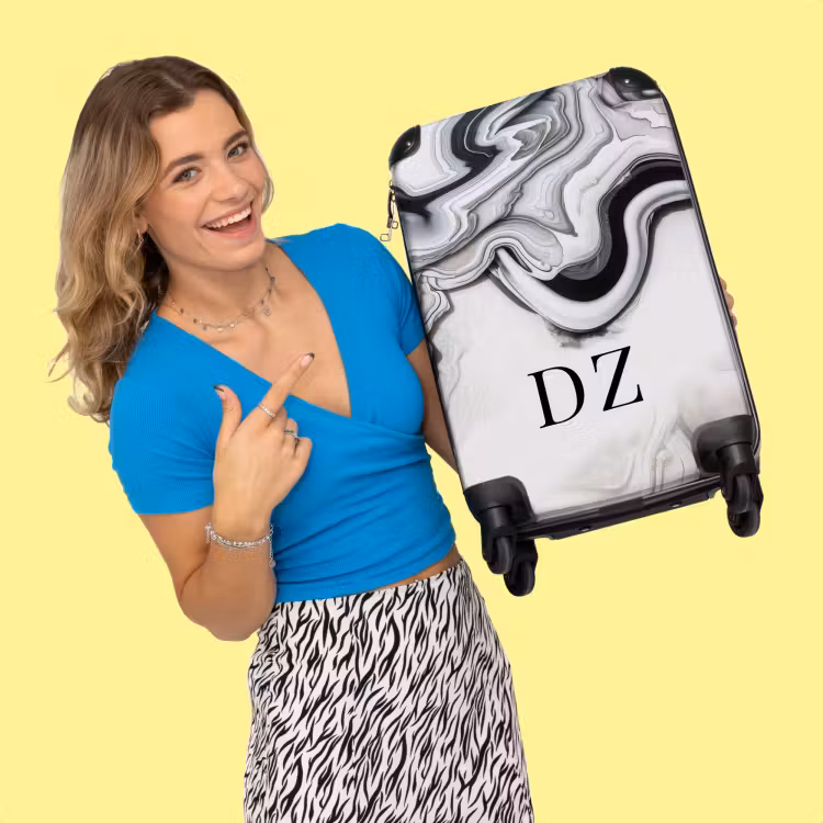 Koffer mit Name - Achat Schwarz und Weiß — 4