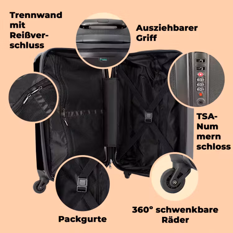 Koffer mit Name - Herz in Schwarz — 3