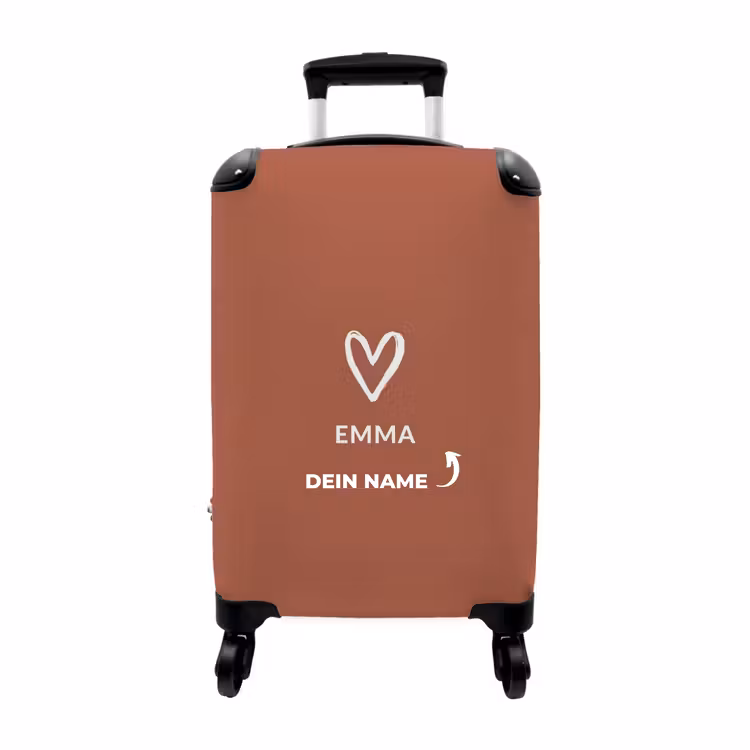 Koffer mit Name - Herz in Terrakotta — 1