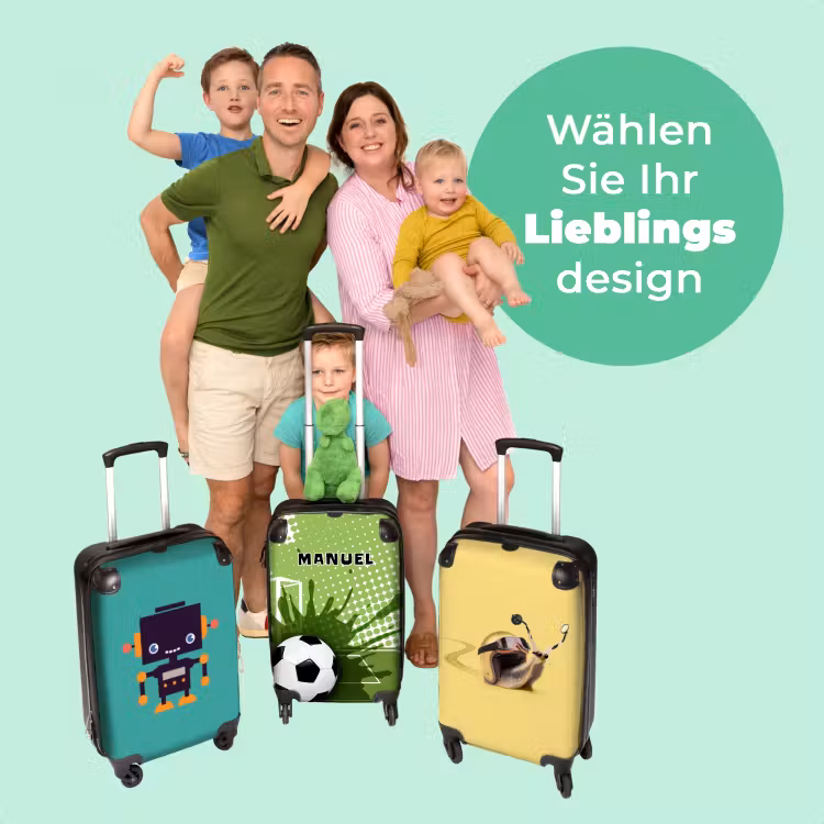 Koffer mit Name - Fußball mit grünem Hintergrund — 4