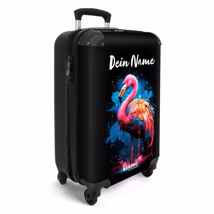Koffer mit Name - Explosionsflamingo — 2