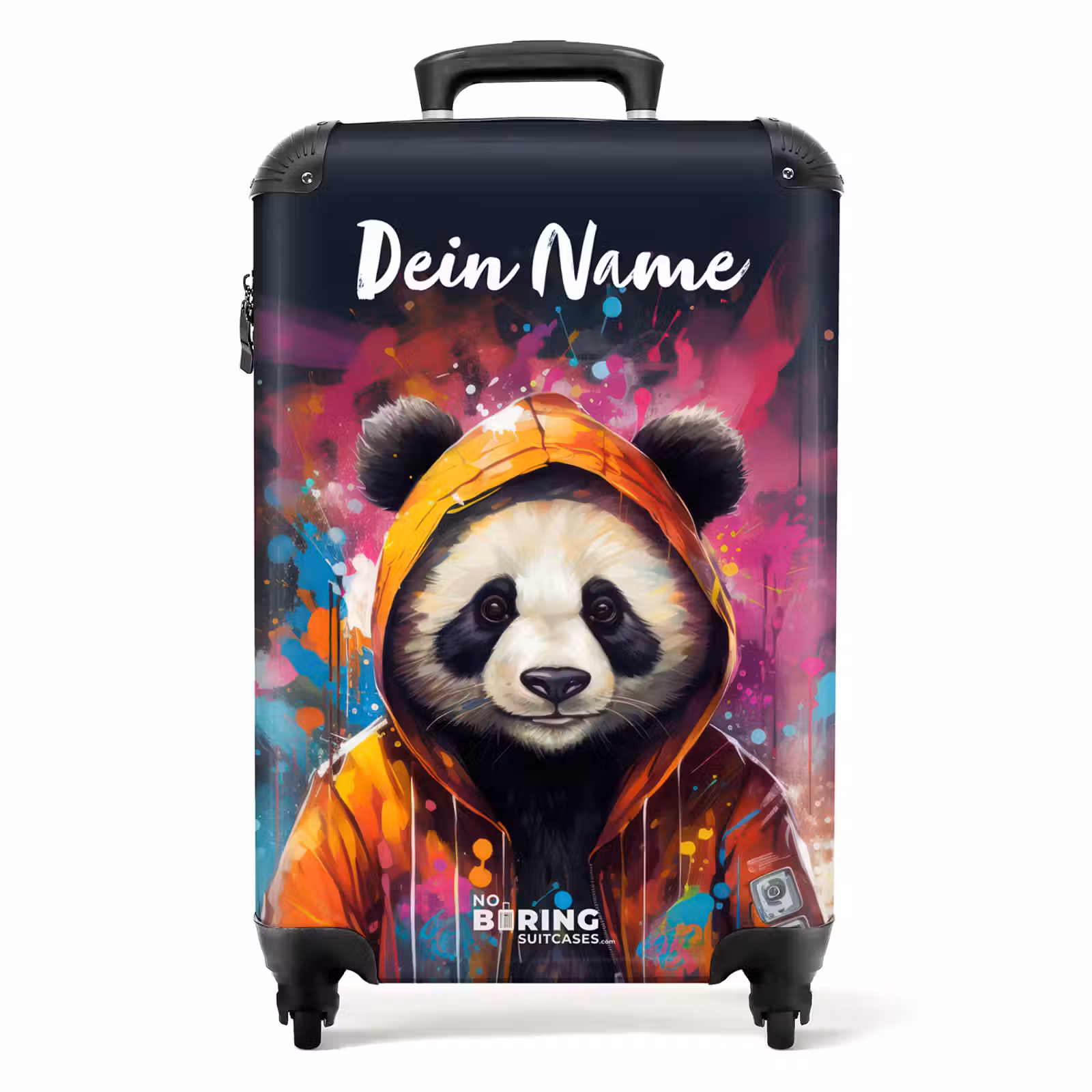 Koffer mit Name - Bemalter Panda — 1