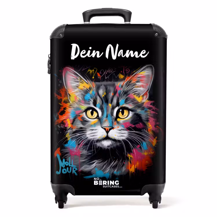 Koffer mit Name - Graffiti-Katze — 1
