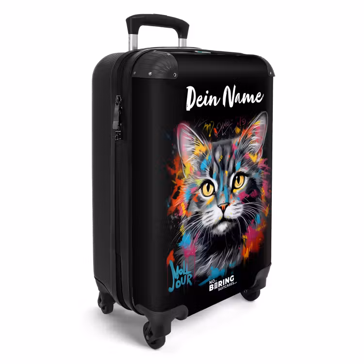 Koffer mit Name - Graffiti-Katze — 2