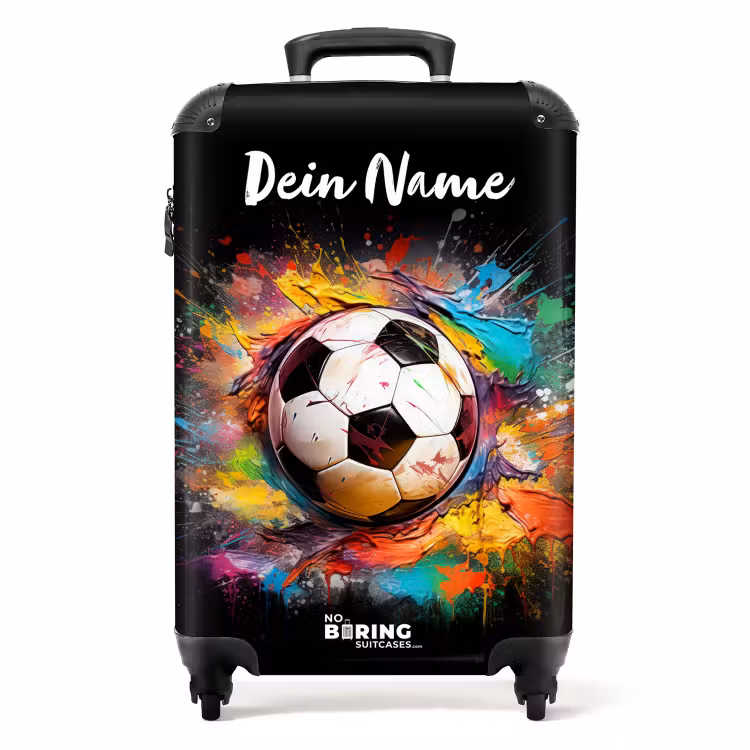 Koffer mit Name - Farbklecks-Fußball — 1