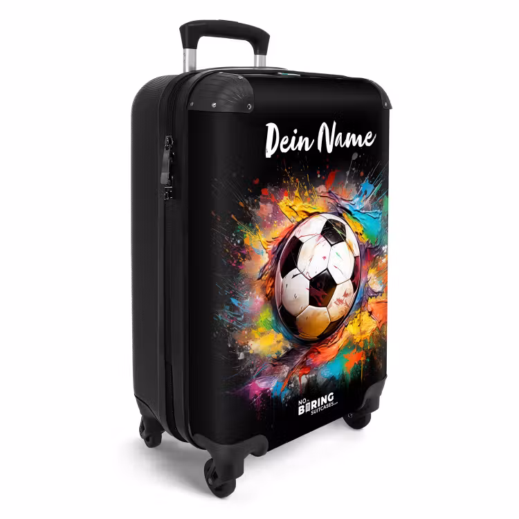 Koffer mit Name - Farbklecks-Fußball — 2