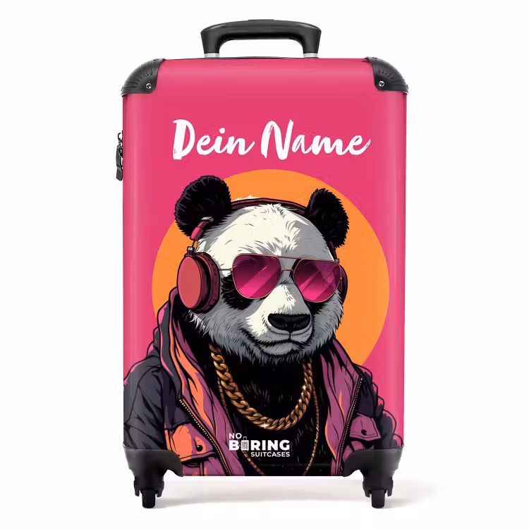 Koffer mit Name - Glitzernder Bambus — 1