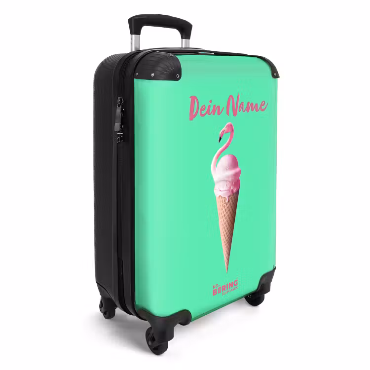 Koffer mit Name - Flamingohorn — 2