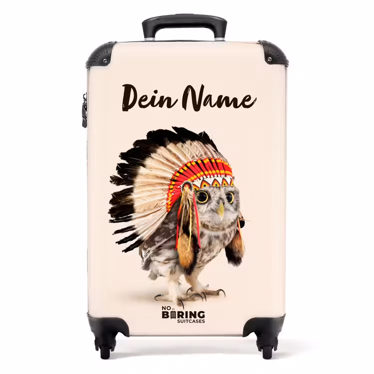 Koffer mit Name - Eule als Indianer — 1