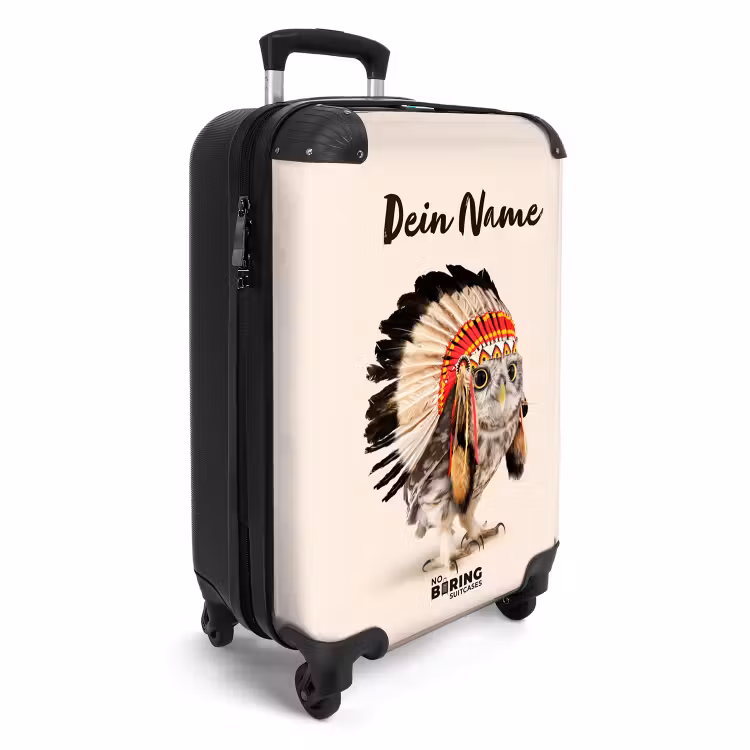 Koffer mit Name - Eule als Indianer — 2