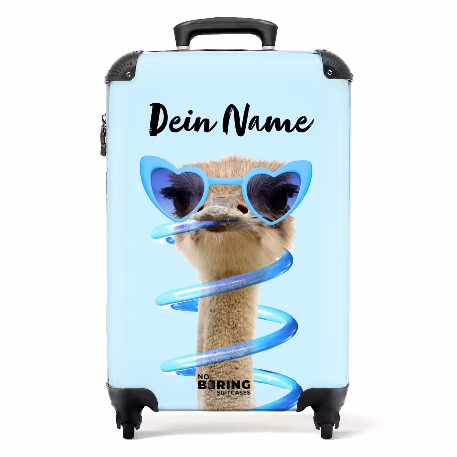 Koffer mit Name - Elegantes Straußenblau — 1