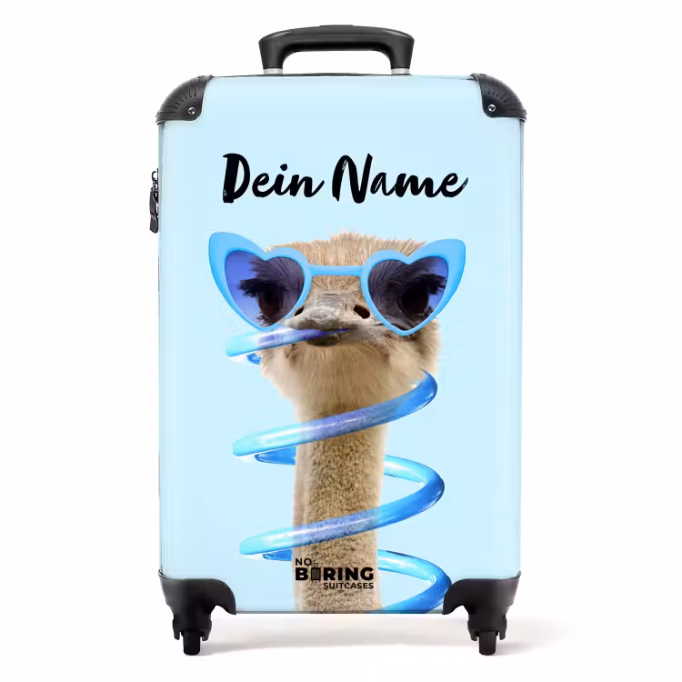 Koffer mit Name - Elegantes Straußenblau — 1