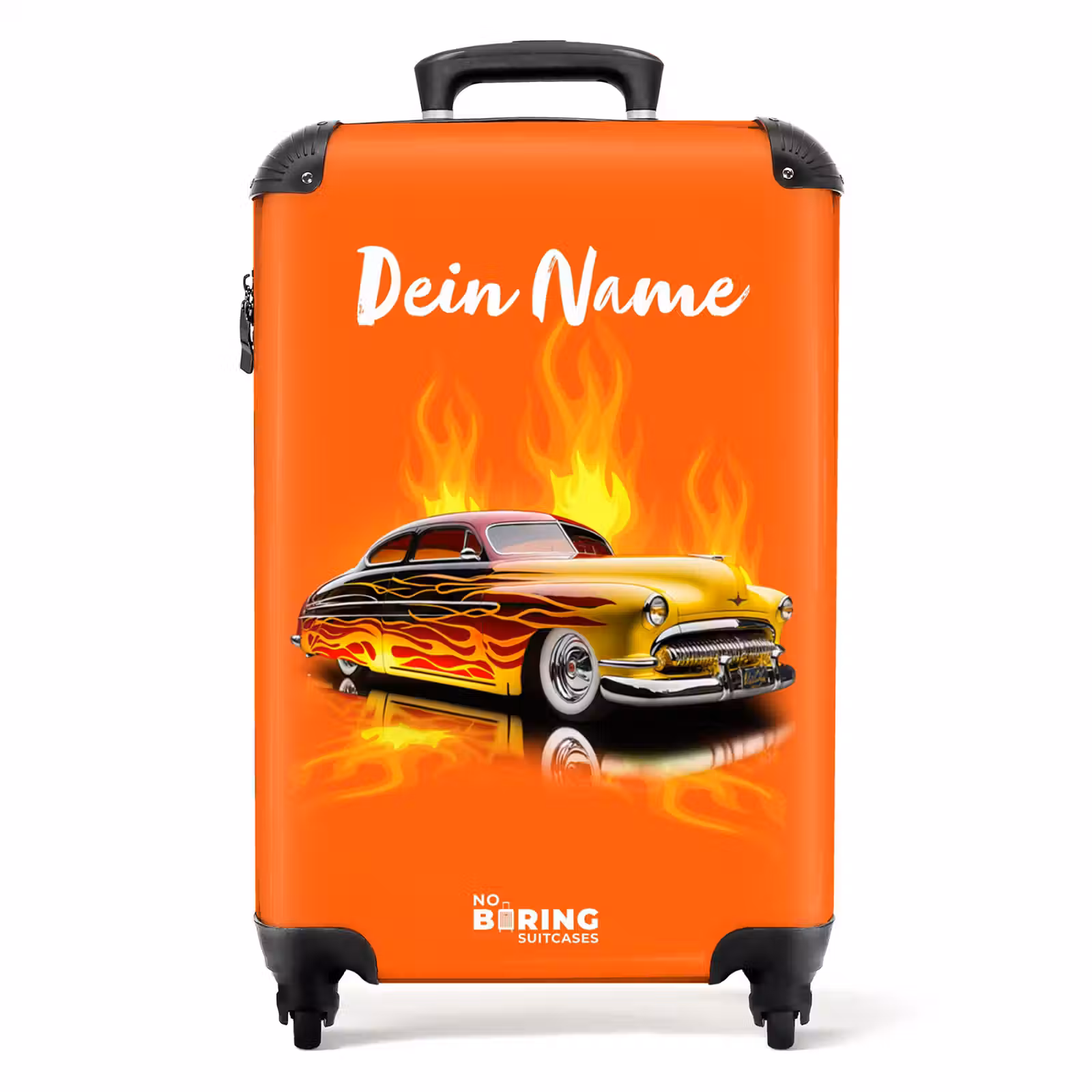 Koffer mit Name - Heiße Flammen orange — 1