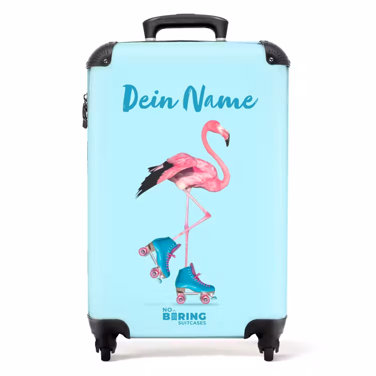 Koffer mit Name - Auffälliger Flamingo — 1