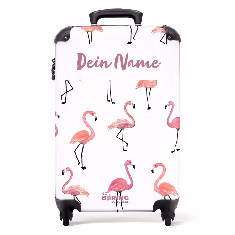 Koffer mit Name - Flamingo-Party — 1