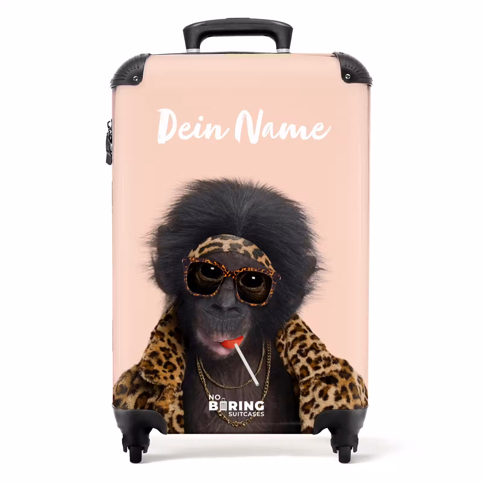 Koffer mit Name - Affe mit Lutscher — 1